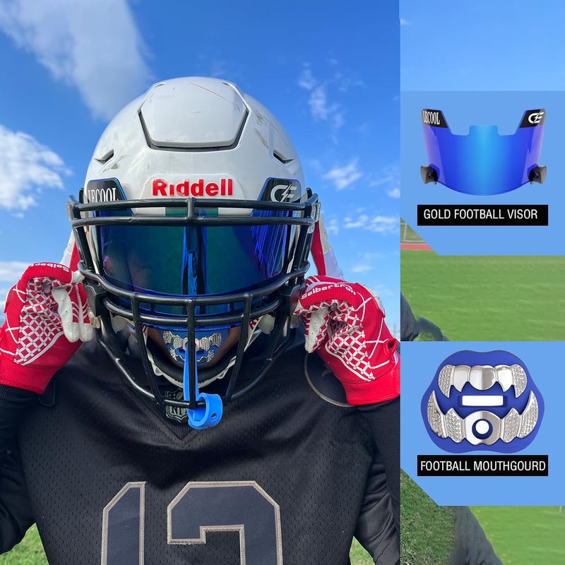 LeCool Football Mouth Guard with Connected Strap- 3D Beast Chrome Adult and Youth Mouth Guard-Mouth Piece for Sports for Maximum Air Flow and Teeth Protection - Image 4